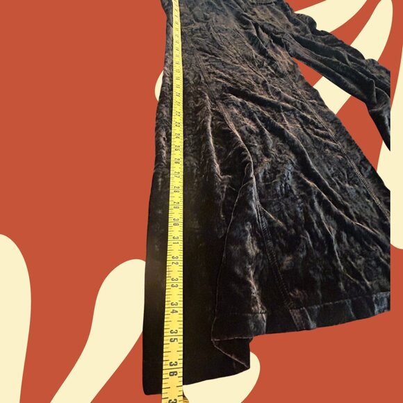 Free People Brown Velvet Wide-Leg Capris, Size 30 - Picture 9 of 9